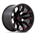 Fuel 1Pc D823 Flame 20X12 -44 Gloss Black Mill W/ Candy Red