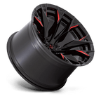 Fuel 1Pc D823 Flame 20X12 -44 Gloss Black Mill W/ Candy Red