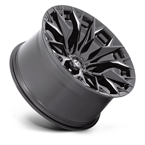 Fuel 1Pc D803 Flame 20X9 +1 Gloss Black Milled