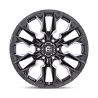 Fuel 1Pc D803 Flame 20X9 +20 Gloss Black Milled