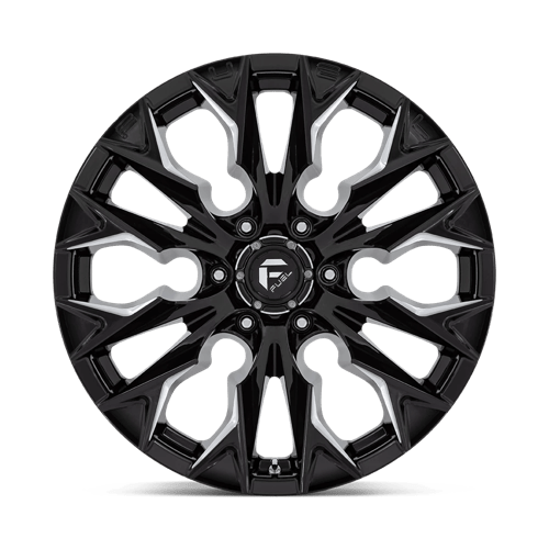 Fuel 1Pc D803 Flame 20X9 +20 Gloss Black Milled