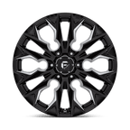 Fuel 1Pc D803 Flame 20X9 +20 Gloss Black Milled