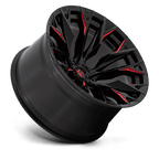 Fuel 1Pc D823 Flame 22X12 -44 Gloss Black Mill W/ Candy Red