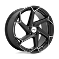 Niche 1Pc M255 Flash 20X10.5 +20 Gloss Black Brushed