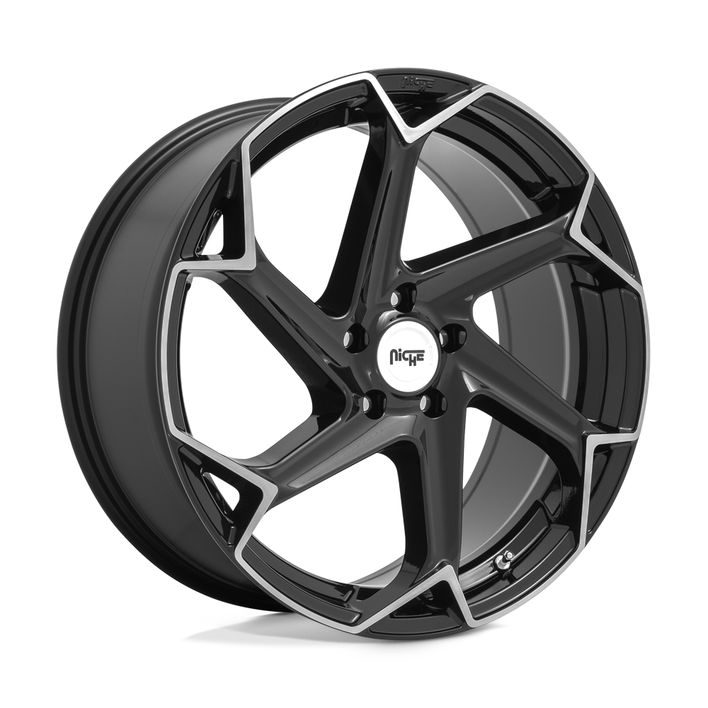 Niche 1Pc M255 Flash 20X9 +27 Gloss Black Brushed