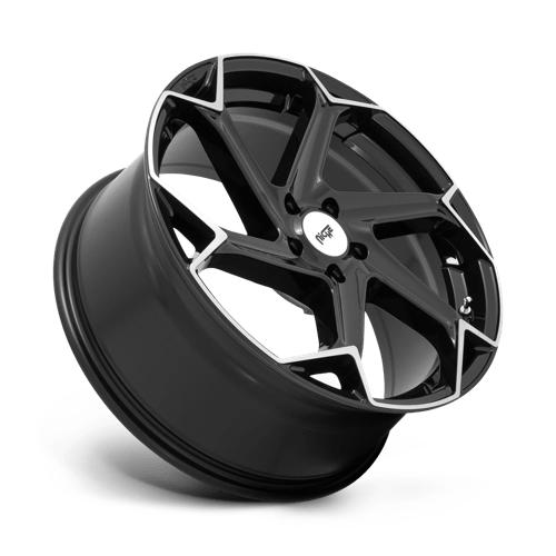 Niche 1Pc M255 Flash 20X10.5 +35 Gloss Black Brushed