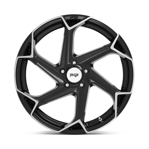 Niche 1Pc M255 Flash 20X10.5 +40 Gloss Black Brushed
