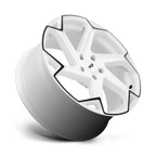 Niche 1Pc M257 Flash 20X10.5 +27 Gloss White W/ Black