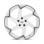 Niche 1Pc M257 Flash 20X10.5 +35 Gloss White W/ Black