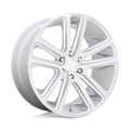 Dub 1Pc S257 Flex 26X10 +30 Gloss Silver Brushed Face