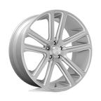 Dub 1Pc S257 Flex 24X10 +10 Gloss Silver Brushed Face
