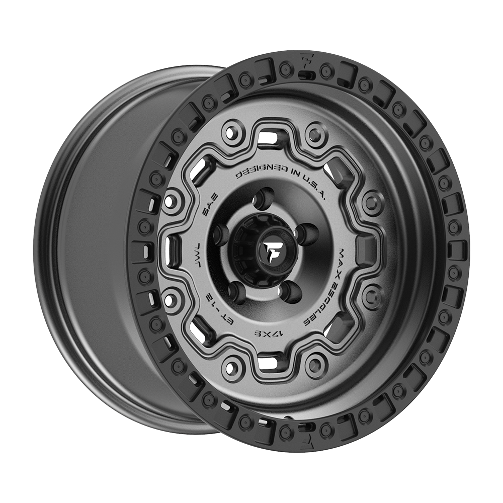 Fittipaldi FT100 17X9 -12 Satin Anthracite with Black Ring