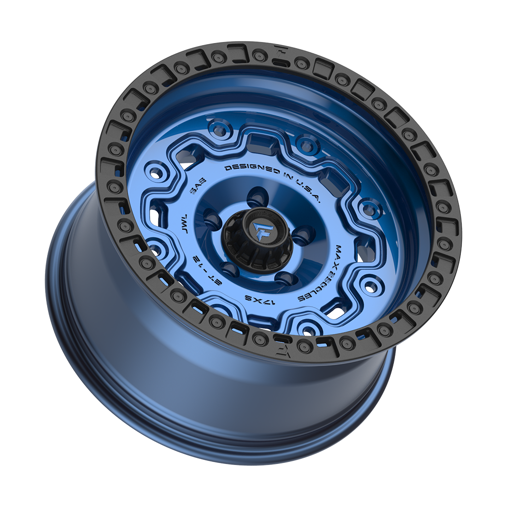 Fittipaldi FT100 17X9 -12 Gloss Blue with Black Ring