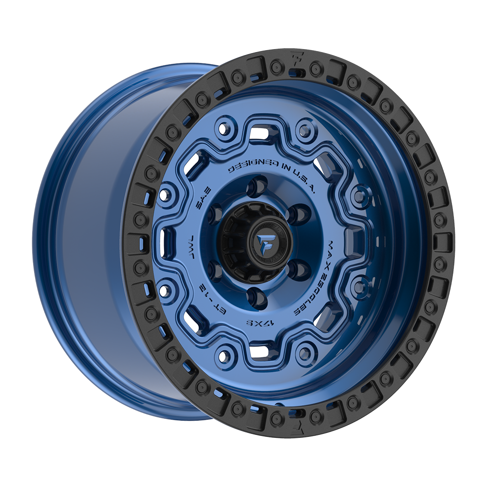 Fittipaldi FT100 17X9 -12 Gloss Blue with Black Ring