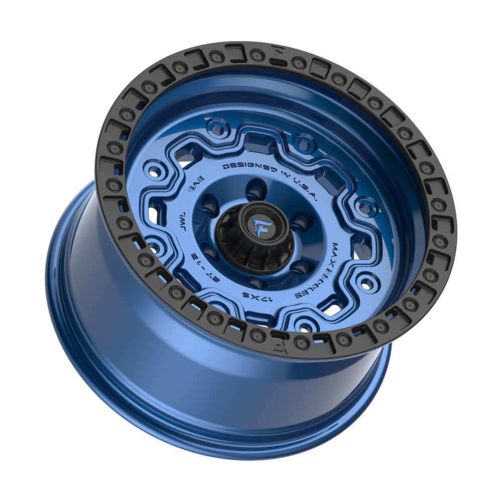 Fittipaldi FT100 17X9 -12 Gloss Blue with Black Ring
