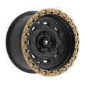 Fittipaldi FT100 17X9 -12 Satin Black with Bronze Ring