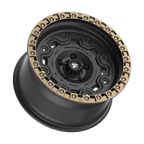 Fittipaldi FT100 17X9 -12 Satin Black with Bronze Ring