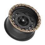 Fittipaldi FT100 17X9 -12 Satin Black with Bronze Ring