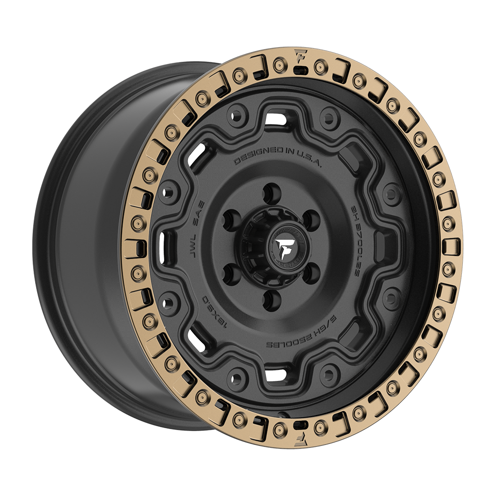 Fittipaldi FT100 18X9 +18 Satin Black with Bronze Ring