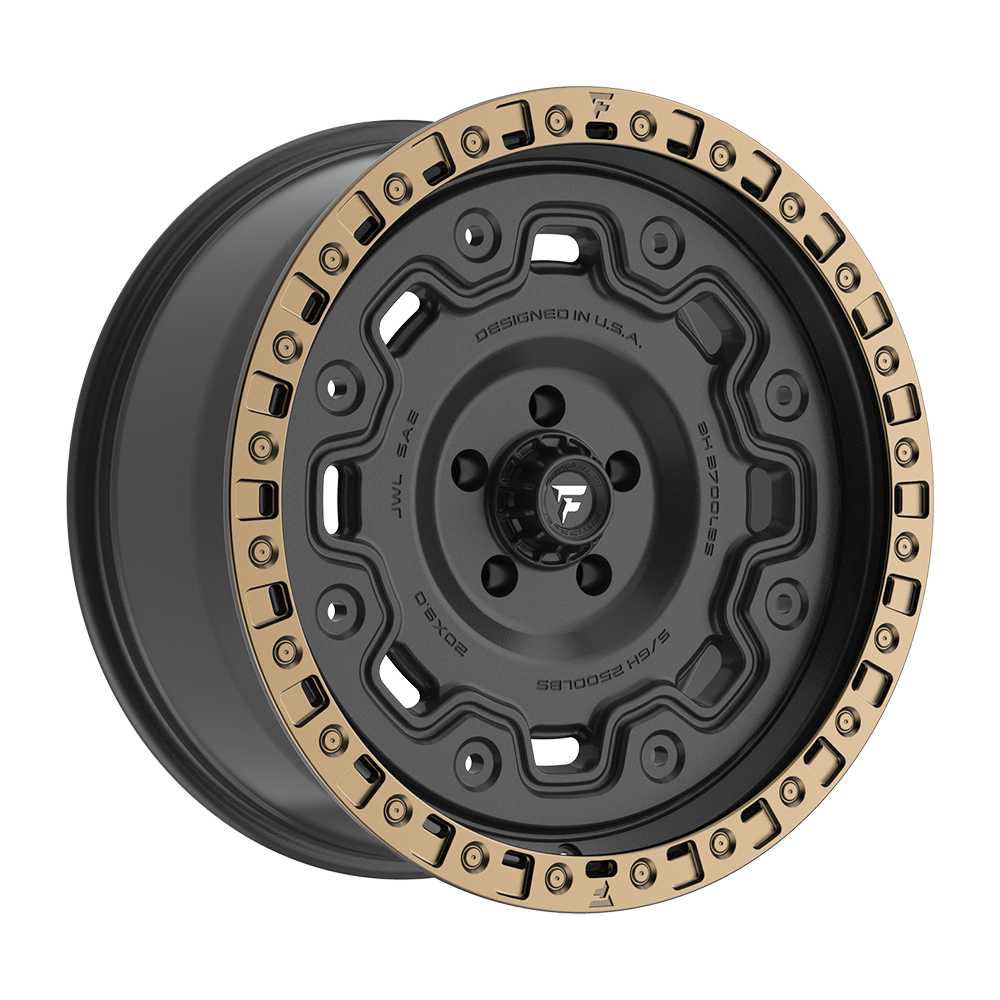 Fittipaldi FT100 20X9 +18 Satin Black with Bronze Ring