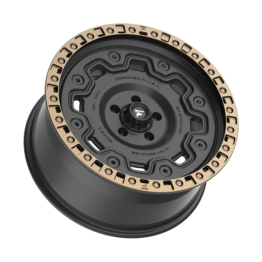 Fittipaldi FT100 20X9 +0 Satin Black with Bronze Ring