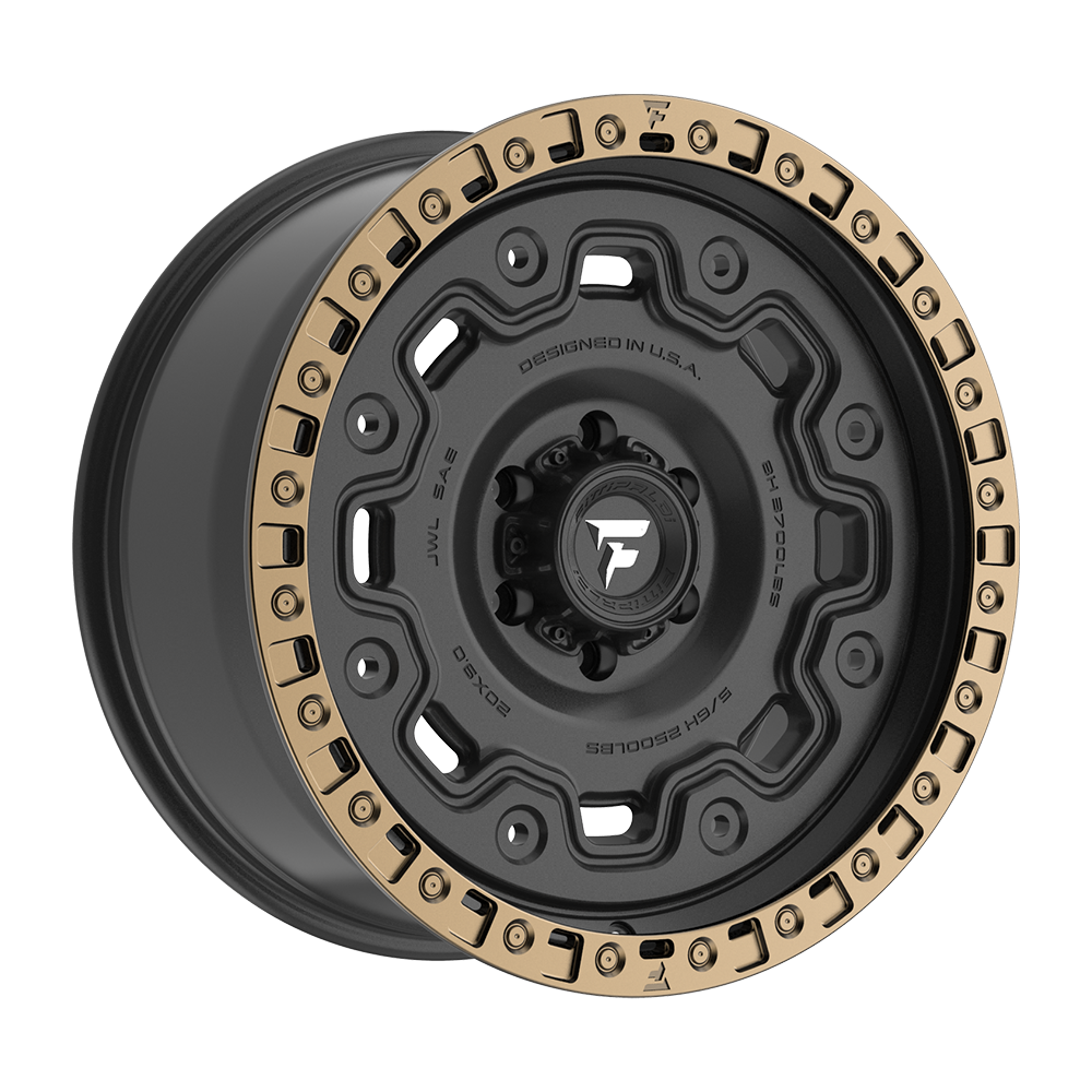 Fittipaldi FT100 20X9 +18 Satin Black with Bronze Ring