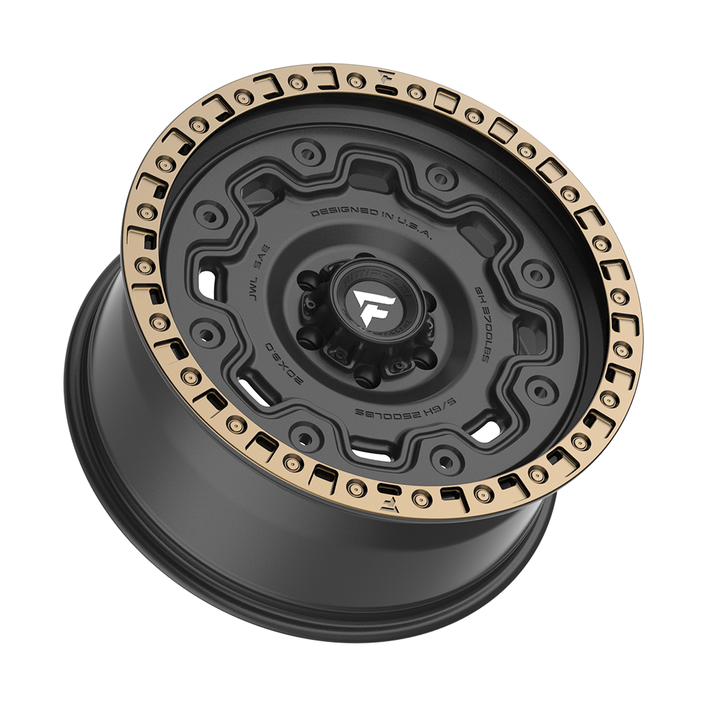 Fittipaldi FT100 20X9 +18 Satin Black with Bronze Ring