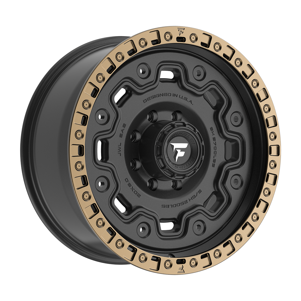 Fittipaldi FT100 20X9 +18 Satin Black with Bronze Ring