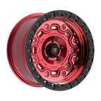 Fittipaldi FT100 17X9 -12 Machined with Red Tint and Black Ring