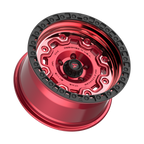 Fittipaldi FT100 17X9 -12 Machined with Red Tint and Black Ring