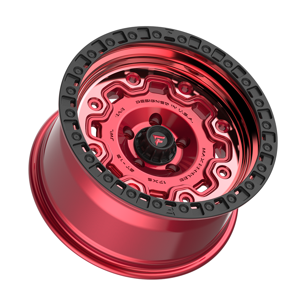 Fittipaldi FT100 17X9 -12 Machined with Red Tint and Black Ring