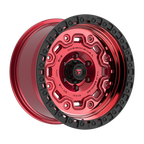 Fittipaldi FT100 17X9 -12 Machined with Red Tint and Black Ring