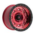 Fittipaldi FT100 17X9 -12 Machined with Red Tint and Black Ring