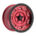 Fittipaldi FT100 18X9 +18 Gloss Red with Machined Face, Red Tint, and Satin Black Lip