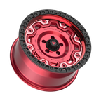 Fittipaldi FT100 18X9 +18 Gloss Red with Machined Face, Red Tint, and Satin Black Lip