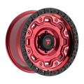 Fittipaldi FT100 18X9 +18 Gloss Red with Machined Face, Red Tint, and Satin Black Lip