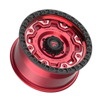 Fittipaldi FT100 18X9 +18 Gloss Red with Machined Face, Red Tint, and Satin Black Lip