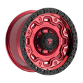 Fittipaldi FT100 18X9 +18 Gloss Red with Machined Face, Red Tint, and Satin Black Lip