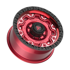 Fittipaldi FT100 18X9 +18 Gloss Red with Machined Face, Red Tint, and Satin Black Lip