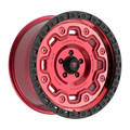 Fittipaldi FT100 20X9 +0 Gloss Red with Machined Face, Red Tint, and Satin Black Lip