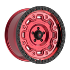 Fittipaldi FT100 20X9 +18 Gloss Red with Machined Face, Red Tint, and Satin Black Lip