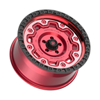 Fittipaldi FT100 20X9 +18 Gloss Red with Machined Face, Red Tint, and Satin Black Lip
