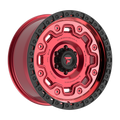 Fittipaldi FT100 20X9 +18 Gloss Red with Machined Face, Red Tint, and Satin Black Lip