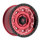 Fittipaldi FT100 20X9 +18 Gloss Red with Machined Face, Red Tint, and Satin Black Lip