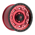 Fittipaldi FT100 20X9 +18 Gloss Red with Machined Face, Red Tint, and Satin Black Lip