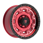 Fittipaldi FT100 20X9 +18 Gloss Red with Machined Face, Red Tint, and Satin Black Lip