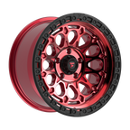 Fittipaldi FT101 17X9 -12 Machined with Red Tint and Black Ring