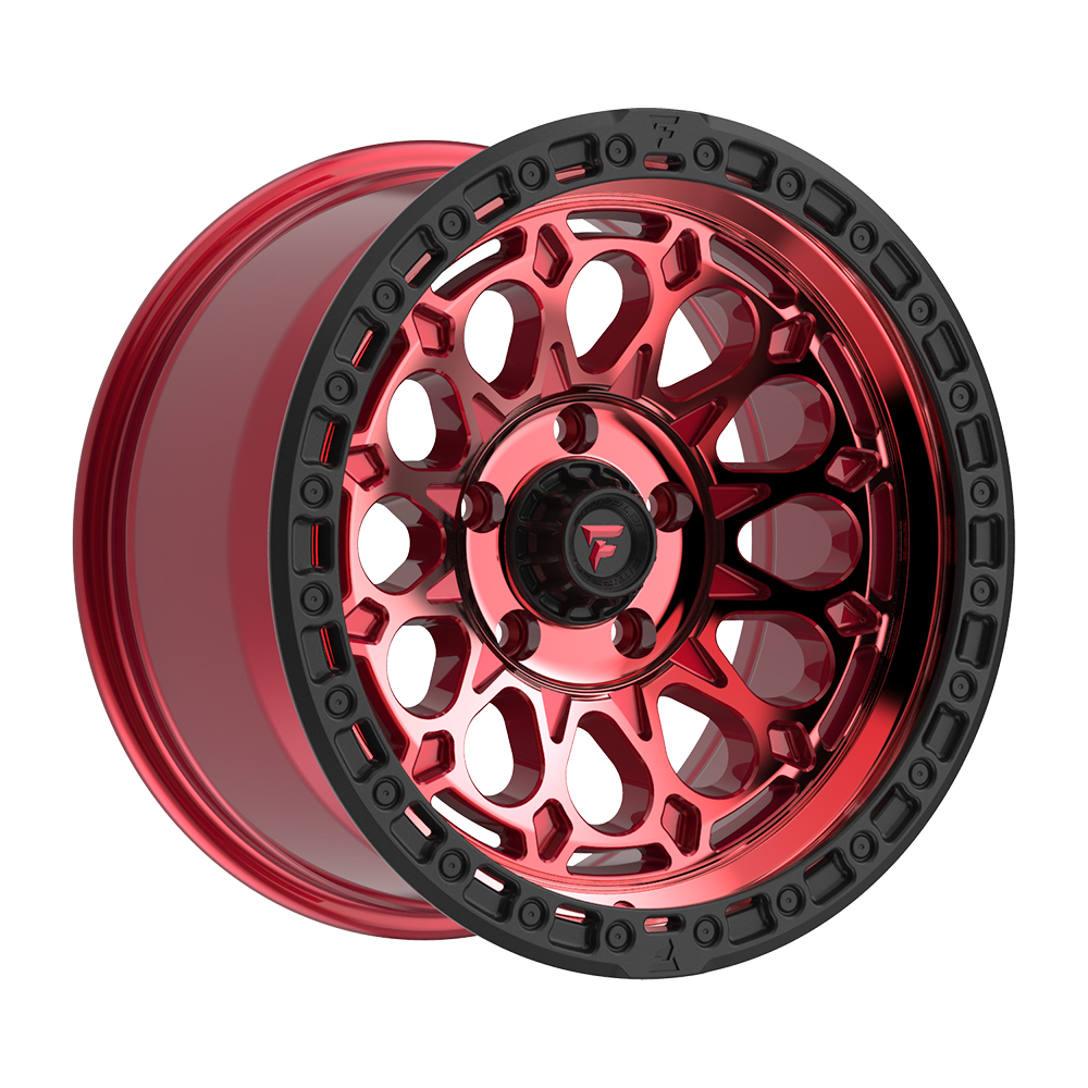 Fittipaldi FT101 17X9 -12 Machined with Red Tint and Black Ring