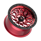 Fittipaldi FT101 17X9 -12 Machined with Red Tint and Black Ring