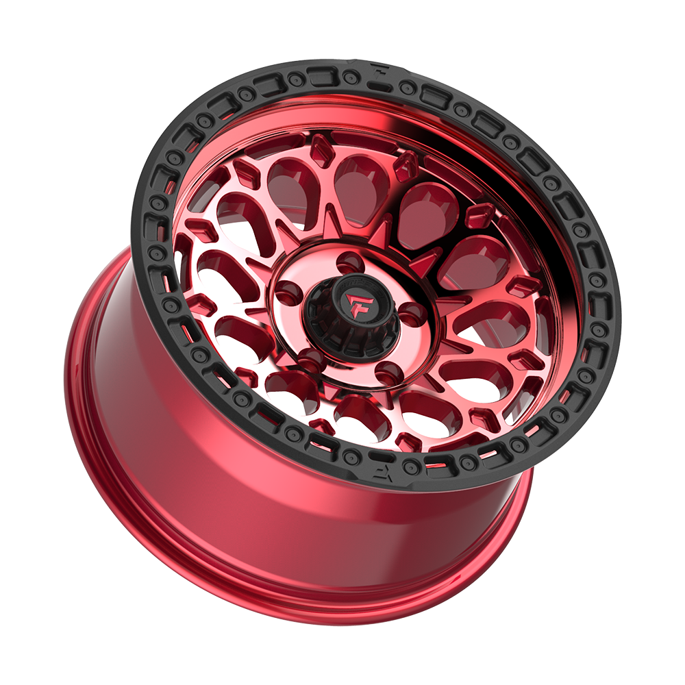 Fittipaldi FT101 17X9 -12 Machined with Red Tint and Black Ring